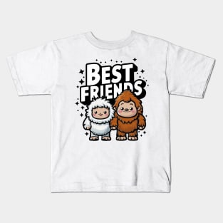 Yeti and BigFoot Best Friends Kids T-Shirt